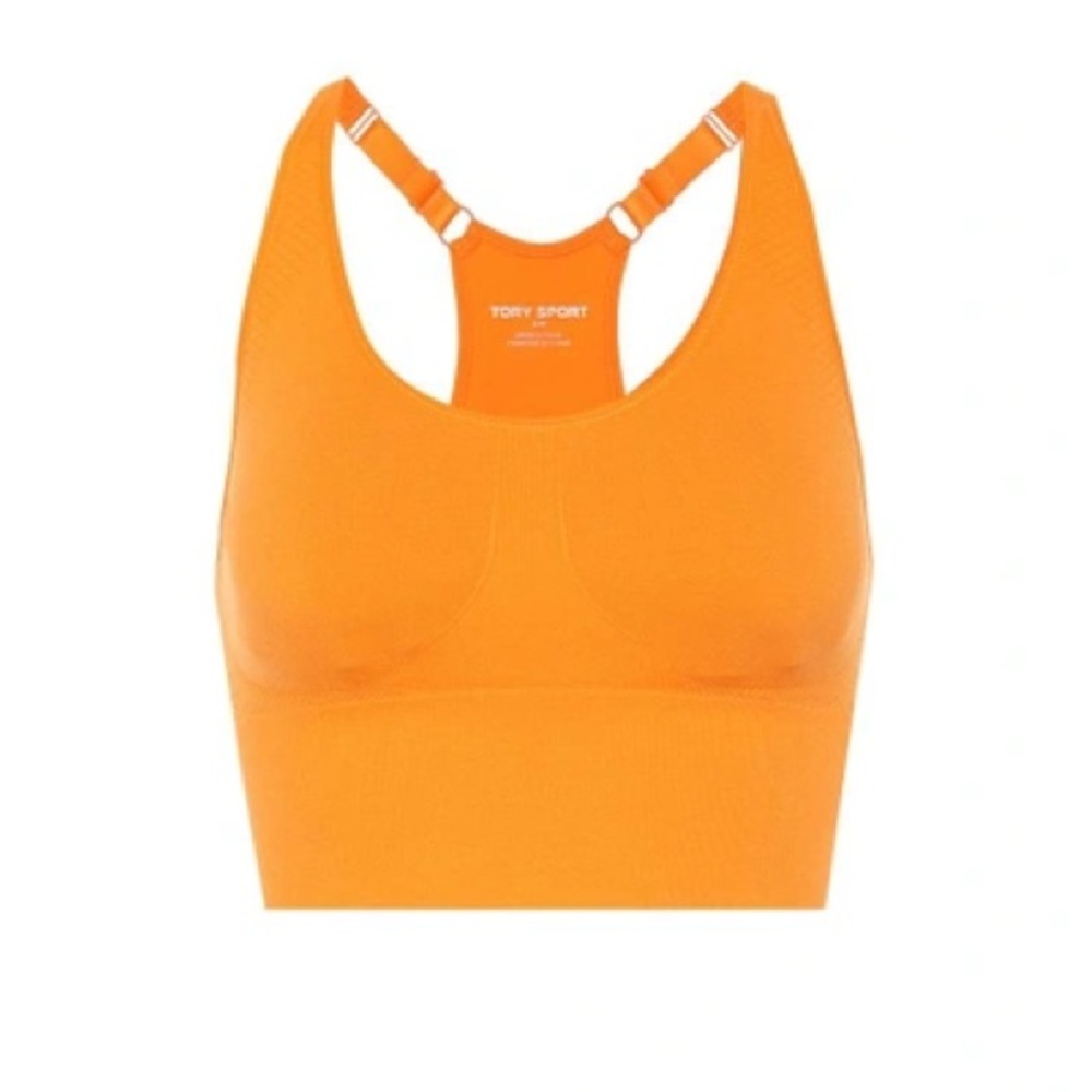 EUC - Tory Sport Seamless Cami Long Bra - Orange